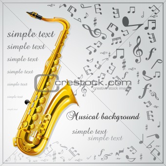 Saxophone. Musical background