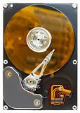 Disassembled computer hard disk