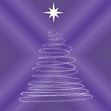 New Year tree consisting of stars .Vector illustration