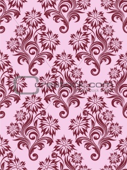 Vector seamless floral wallpaper
