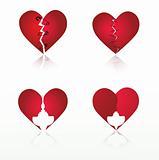 Vector set: hearts
