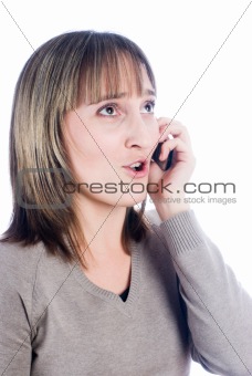 Woman talking by mobile