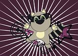 raccoon cartoon background