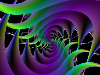 Green and Purple Spiral