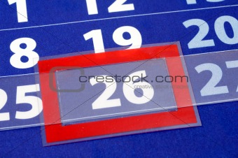 red and blue calendar