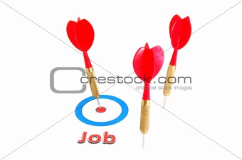 dart arrow job concept