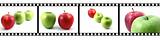 collection of fruits with film strip