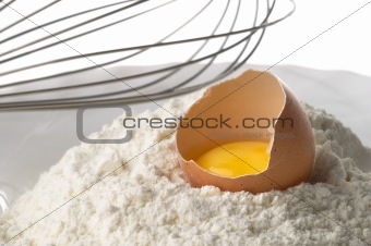 Flour, whisker and egg