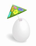 Vector egg cocktail with umbrella