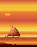dhow at sunset