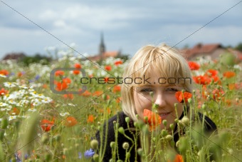 In the wildflowers