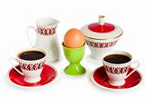Egg and coffee service