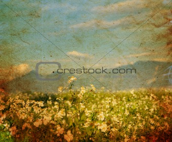 vintage flower paper background