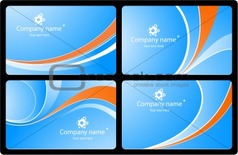 Vector business cards set