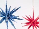 Blue and Red Christmas Tree Star Ornaments