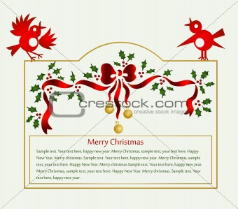 Christmas Decorations frame. Vector