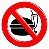 No eating and drinking sign