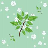 seamless pattern with spring branches