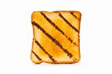 Freshly toasted bread isolated on the white background