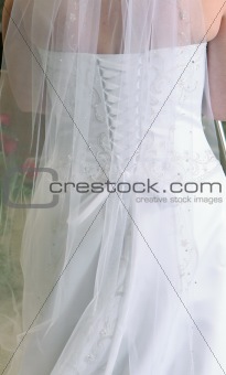 Details of the back of the Bridal Dress