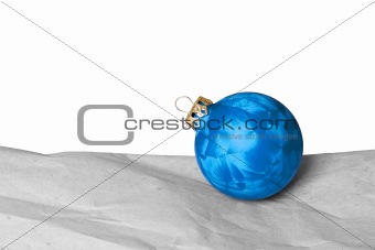 blue christmas ball