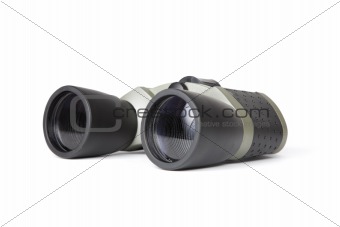 Binoculars on white