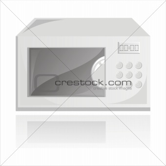 microwave isolated on white