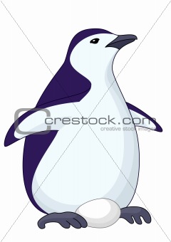 Penguin with egg