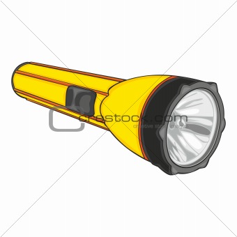isolated flashlight