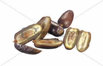 Medjool dates Isolated with white background