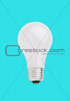 light bulb isolated on blue background