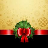 Christmas holly background 