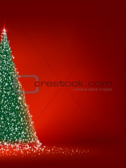 Abstract green christmas tree. EPS 8