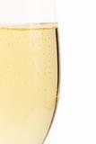 clear half glass with champagne