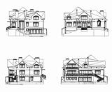 Set House facade. Vector illustration