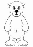 Teddy-bear isolated, contours