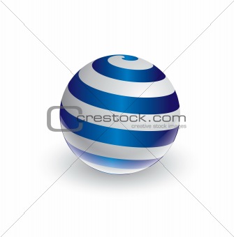 Abstract spiral ball in 3d