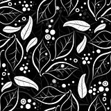 Black floral pattern