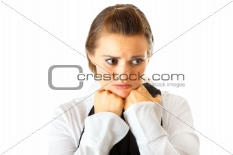 Frustrated modern business woman
