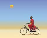 Masai on a bike