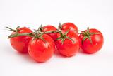The ripened fruits of a tomato