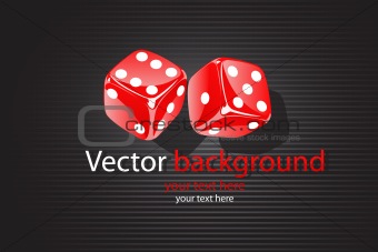 dice on vector background