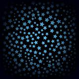 abstract background with blue stars on black