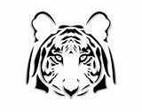 the vector abstract tiger head