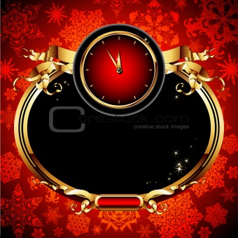 clocks with christmas background