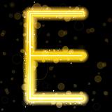 Alphabet Golden Letters with Glitter and Sparkles