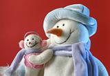 Snowman with his baby