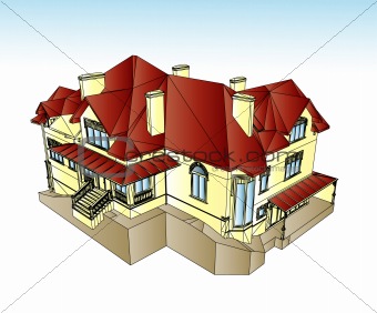 Real Estate For Sale. Vector illustration