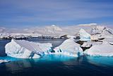 Huge icebergs in Antarctica