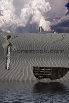 Desert Landscape After Man